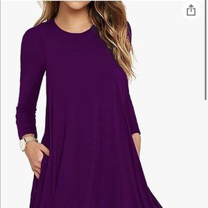Purple casual dress